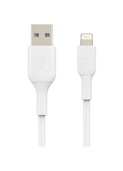 USB-A - Lightning, PVC[Кабель USB-A > Lightning заряджання/синхронізації 1м, 12Вт, PVC, білий] Belkin (330028799)