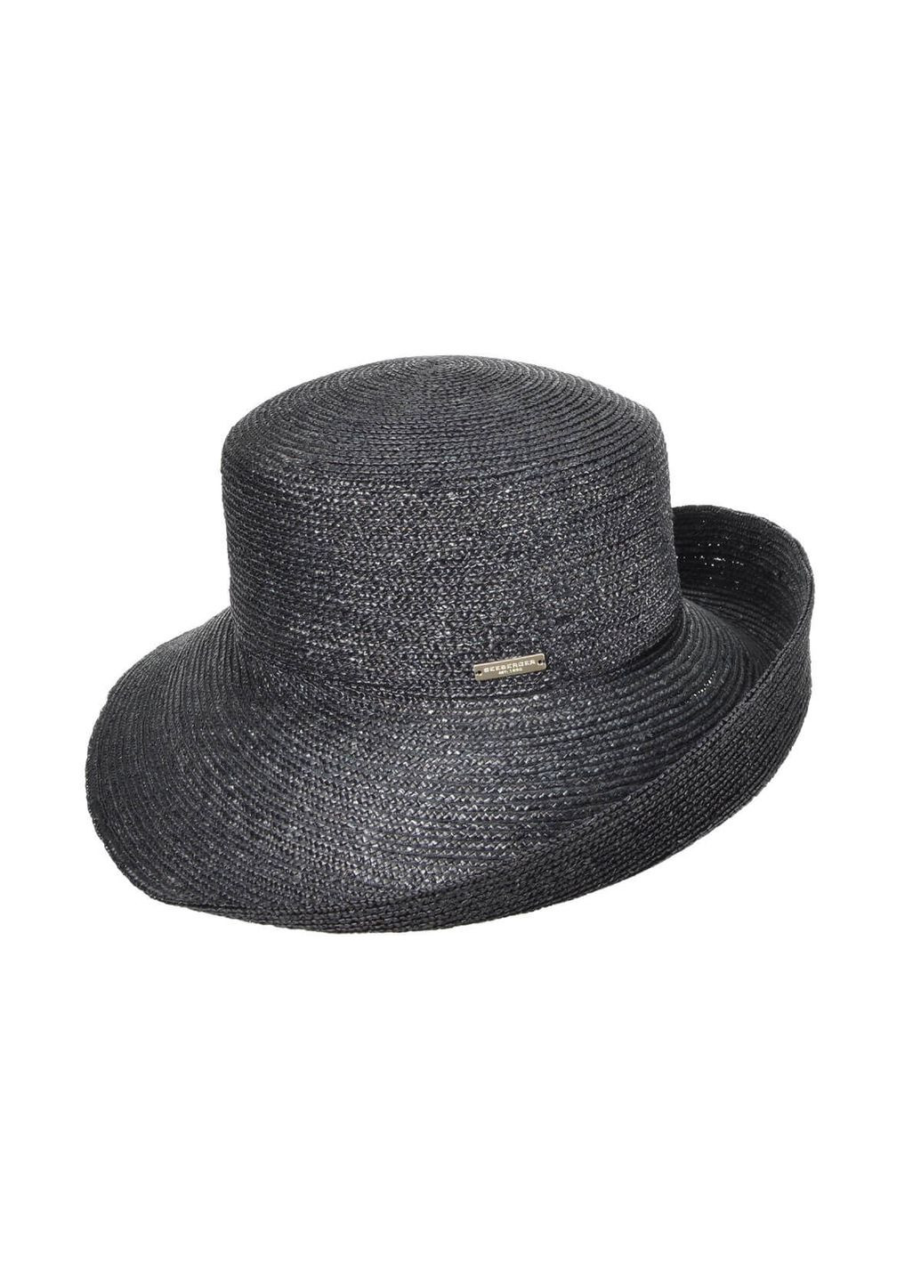 Шляпа чёрная соломенная (SC48452) Seeberger (295671664)