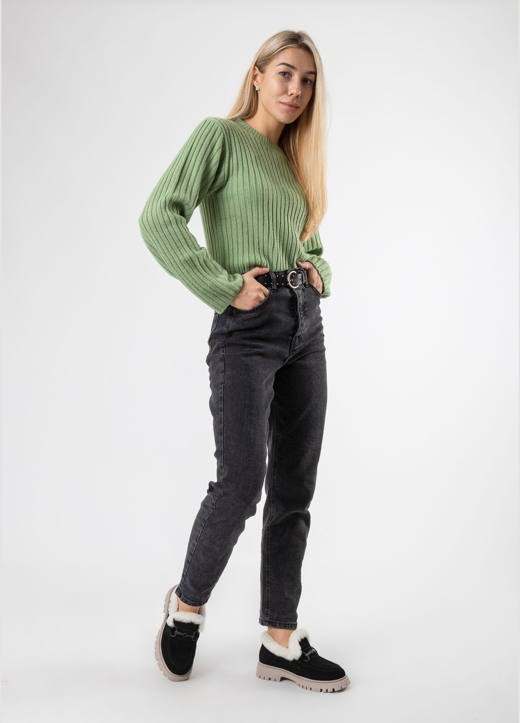 Gifanni Туфлі (1763Ц) чорний з натуральна замша, китай — зима (328914164)