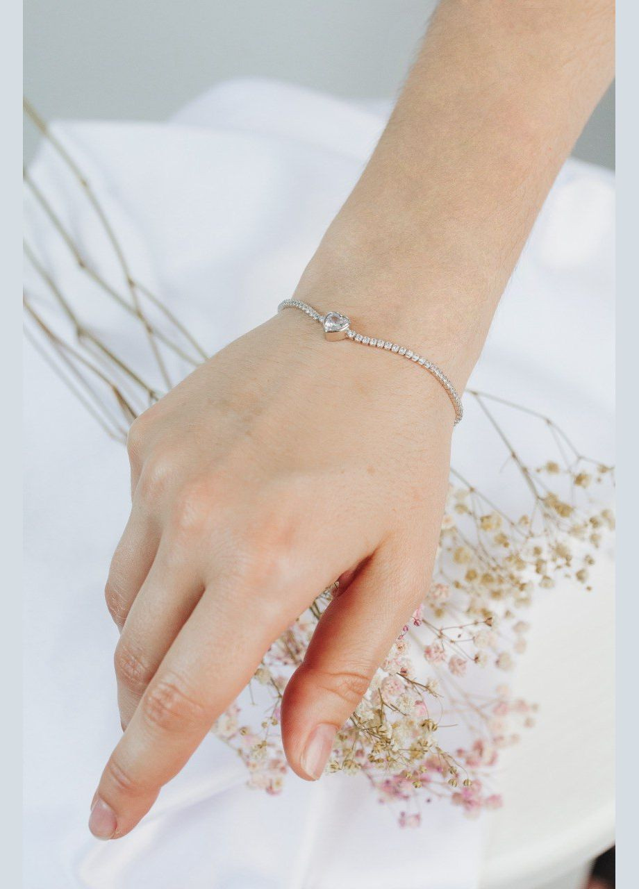 Браслет срібний із цирконієм БР0117, розмір No Brand (317577914)