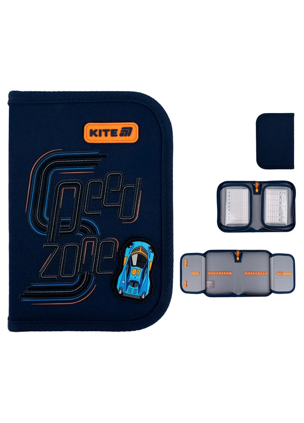 Пенал без наполнения Speed Zone K25-622-4, 1 отделение, 2 отворота Kite (336181741)