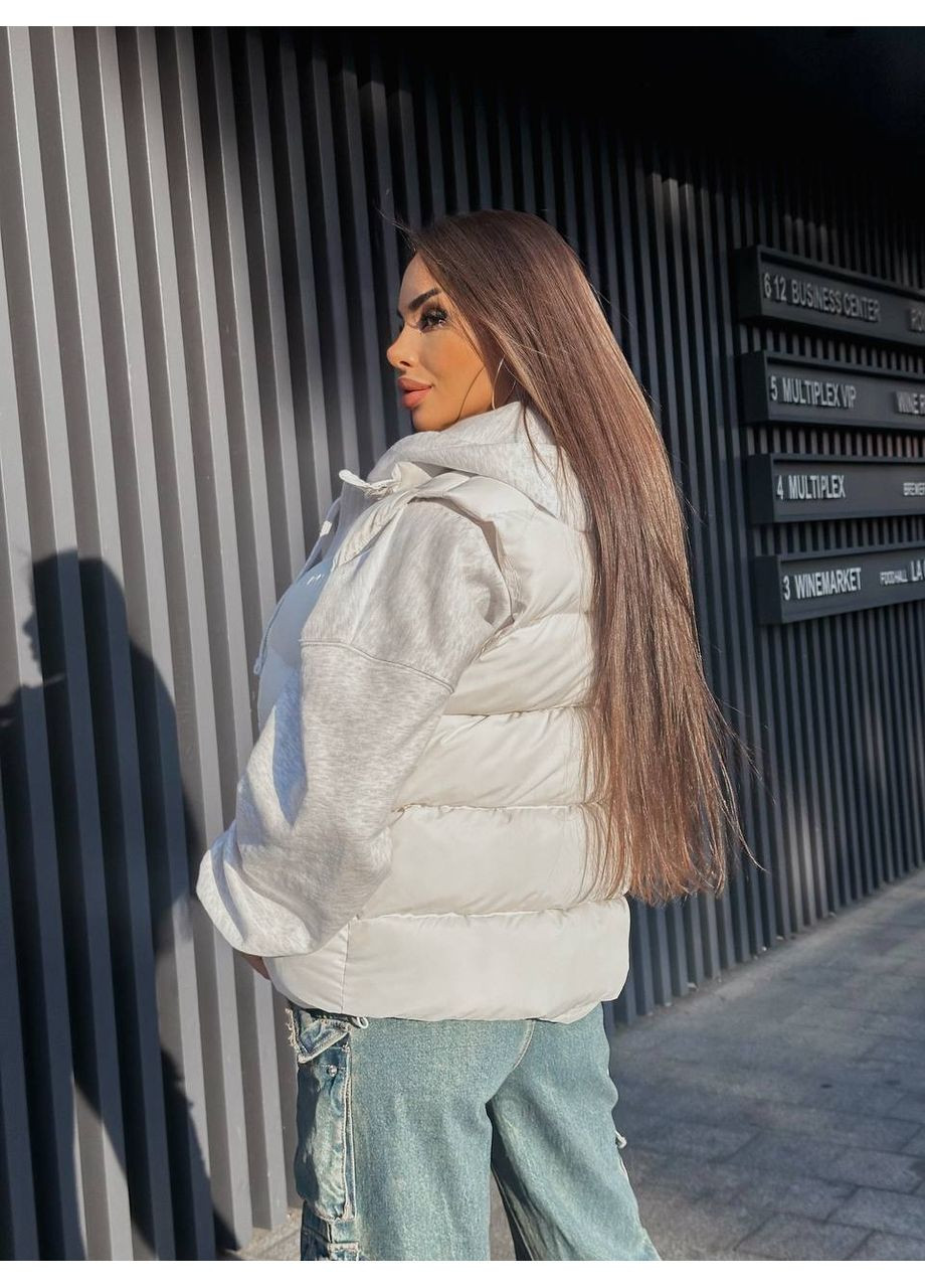 Жилетка женская молочная короткая 00417 No Brand (362571474)