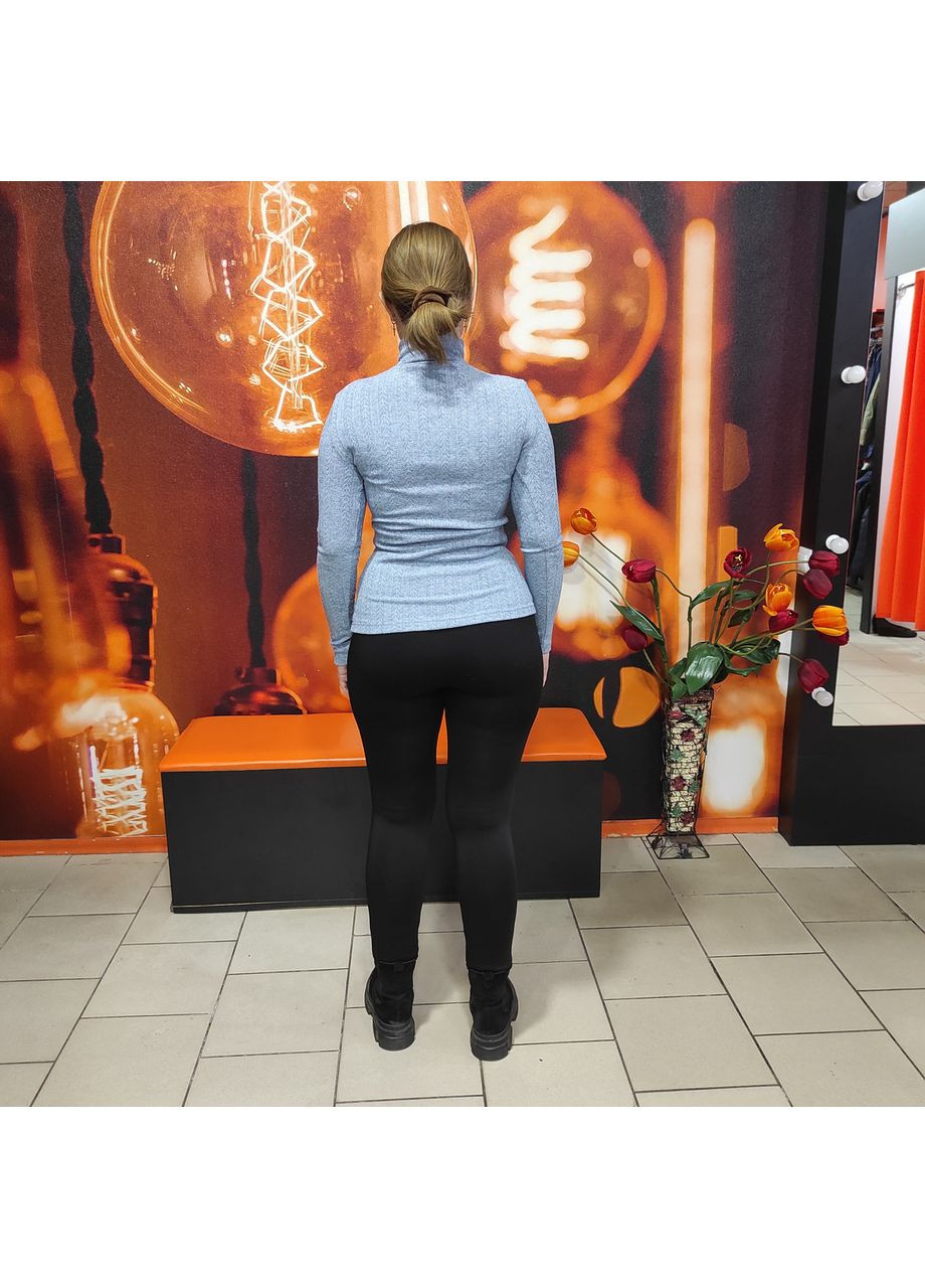 Блакитний демісезонний гольф j.london жіночий віскоза узор коса 46 J. London