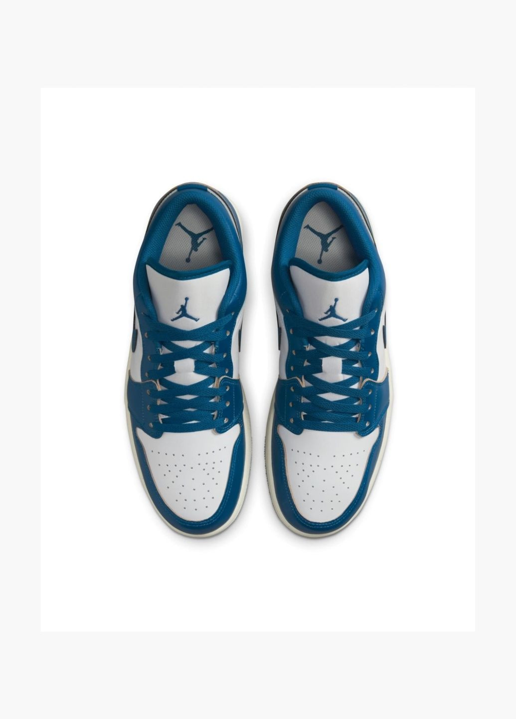 Белые демисезонные кроссовки мужские air 1 low se industrial white/blue fn5214-141 Air Jordan