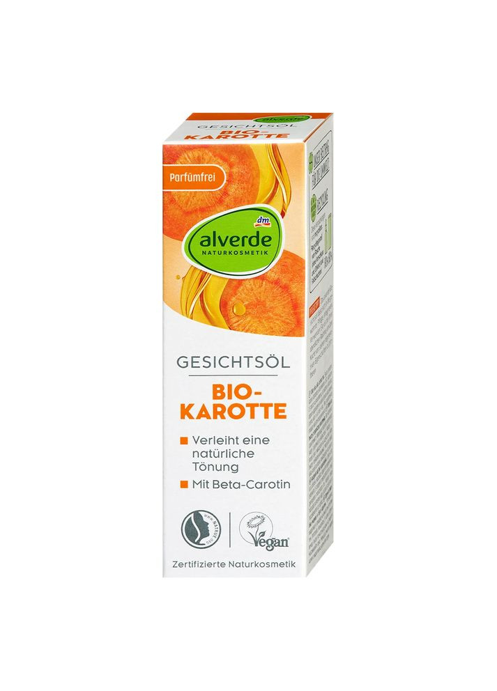 Масло для лица Naturkosmetik с бета-каротином и био-морковью 30 мл Alverde (368293409)