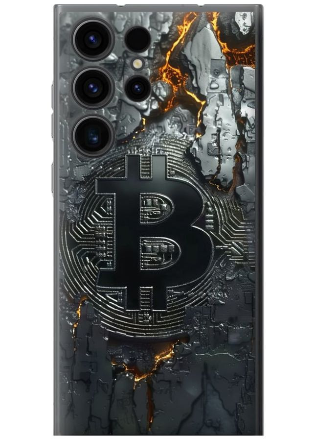Силіконовий чохол 'Розпечений біткойн' для Endorphone Samsung Galaxy S23 Ultra (289717493)