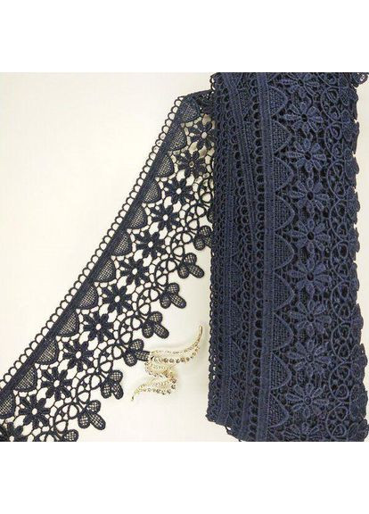 Мереживо макраме 8,5 см (20 м) Колір синій темний (19-Y10912-2) Plus-plus (352746135)