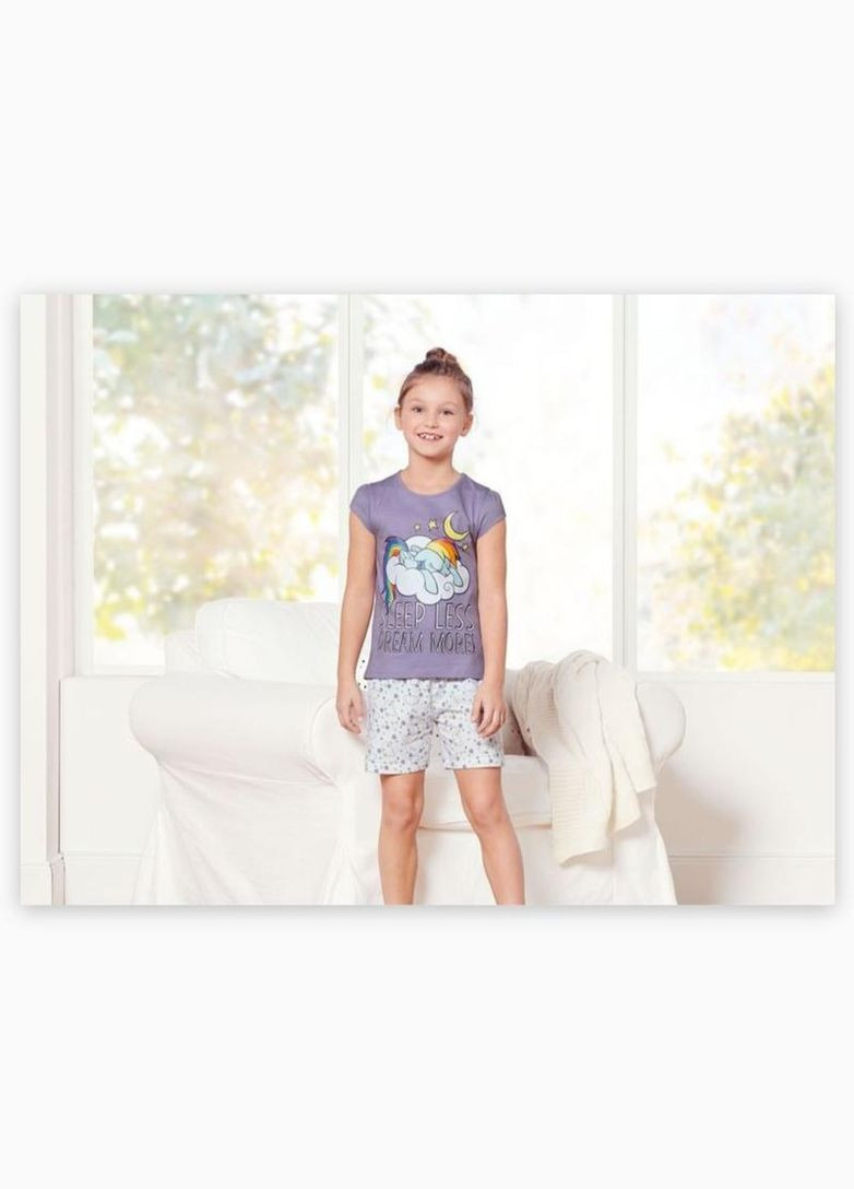 Пижамные шорты хлопковые трикотажные для девочки 313044 Disney (264828282)