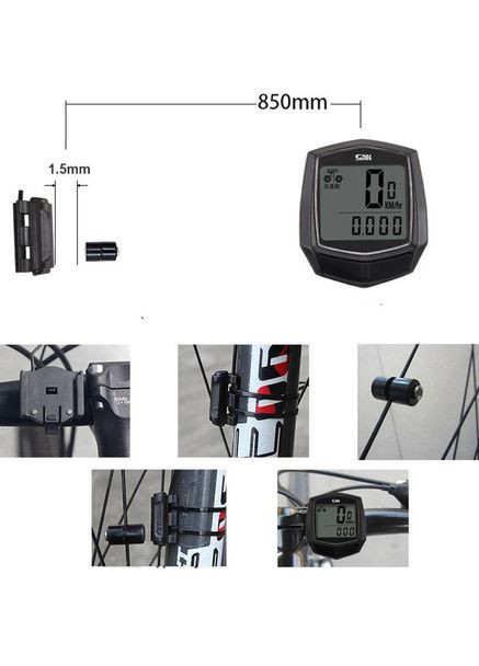 Велокомп'ютер SD-581, 15 HY-462 функцій, спідометр Sunding (366238640)