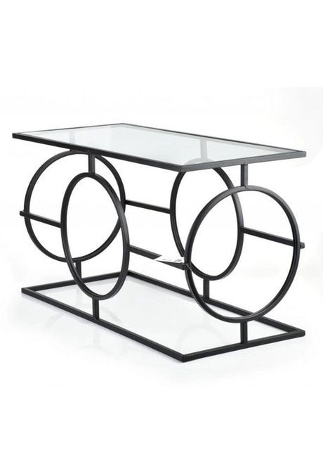 Столик металевий Cedric 80x35.5 см. 35444 Чорний Flora (344559298)