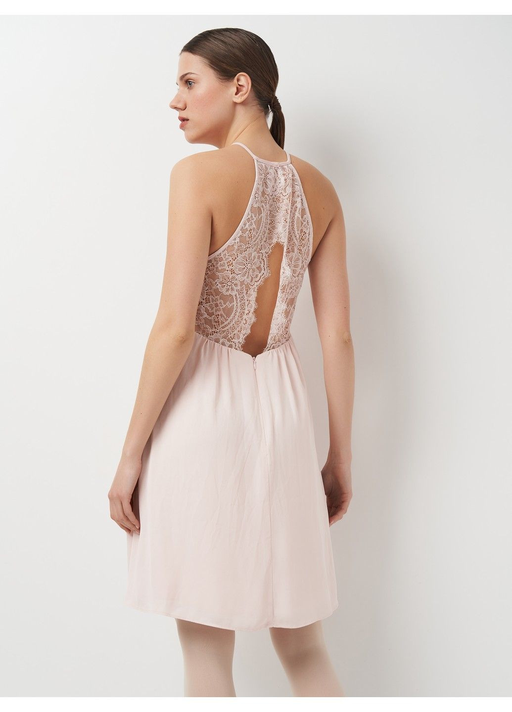 Рожева кежуал сукня H&M однотонна