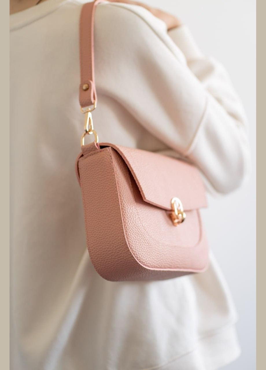 Сумка женская Кросс боди функциональная розовая из экокожи NIUNIU (340239642)