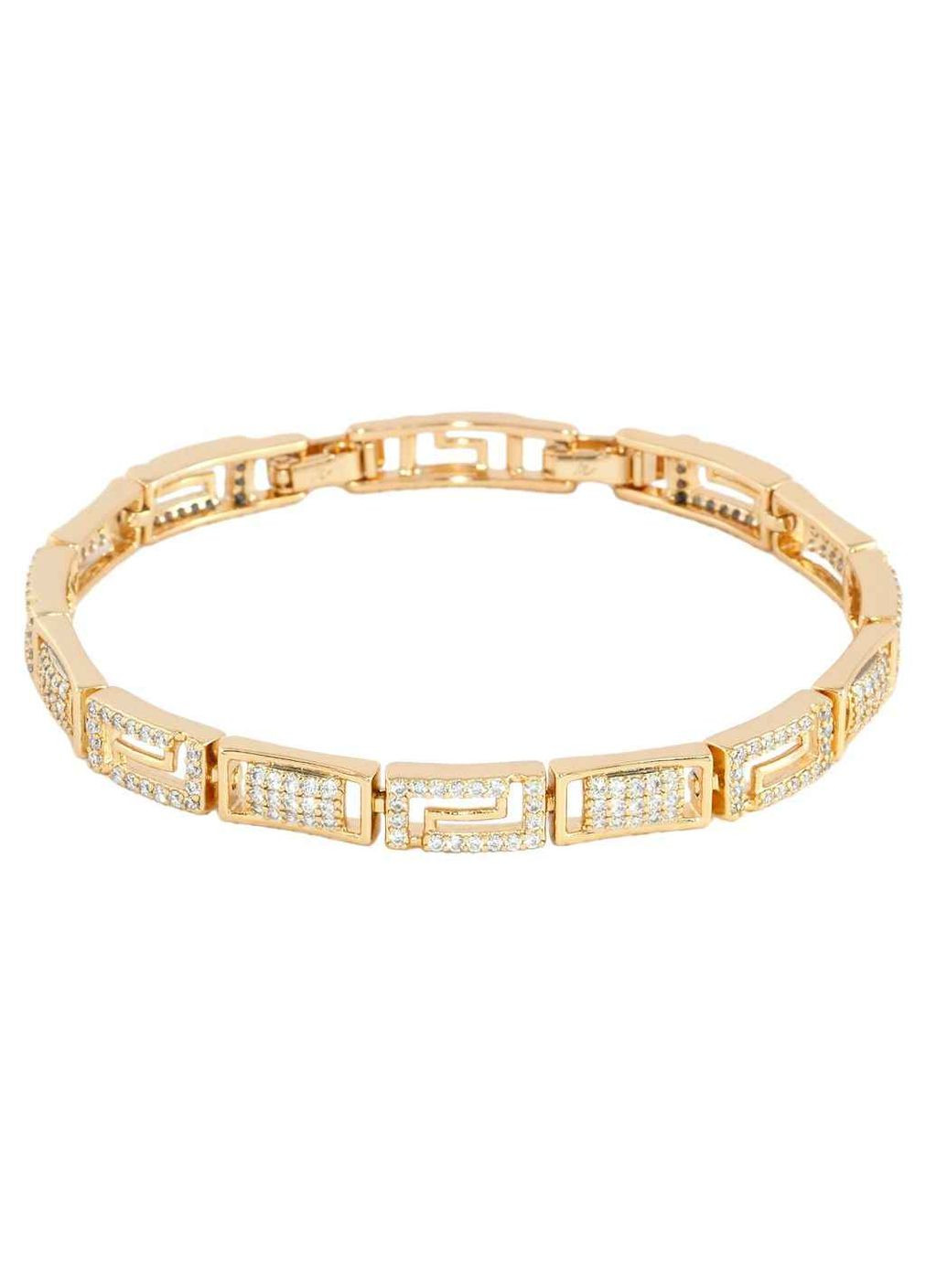 Браслет Позолота 18K "Інкрустація цирконієм" довжина з дод. замком 17.5,19.5см х 6мм (200277) Xuping Jewelry (359438201)