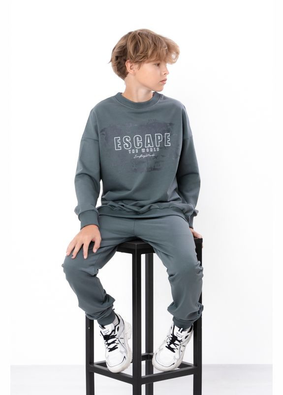 Оливковый (хаки) демисезонный костюм для мальчика (подростковый) (p-13945) Носи своє 6419-057-33