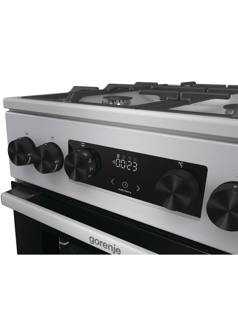 Плита GKS5C70HXF комбінована, 70л, 50x60см, дисплей, чавун, нерж Gorenje (364275216)