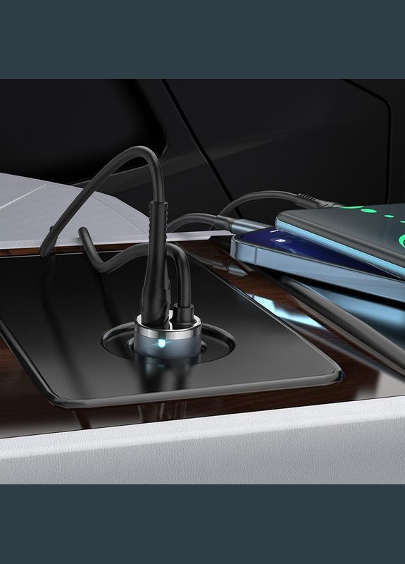 Автомобильное зарядное устройство с кабелем NZ7 USB 18W iPhone Lightning 20W Hoco (340132133)