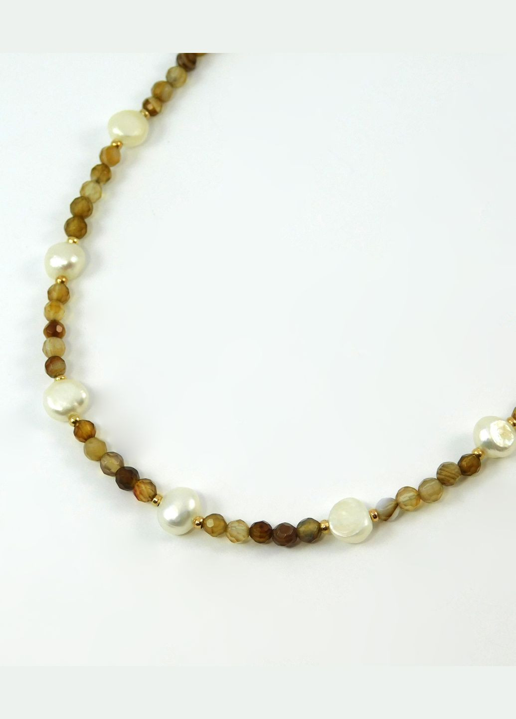 Ожерелье "Млада" Агат, Жемчуг Fursa fashion (322444526)