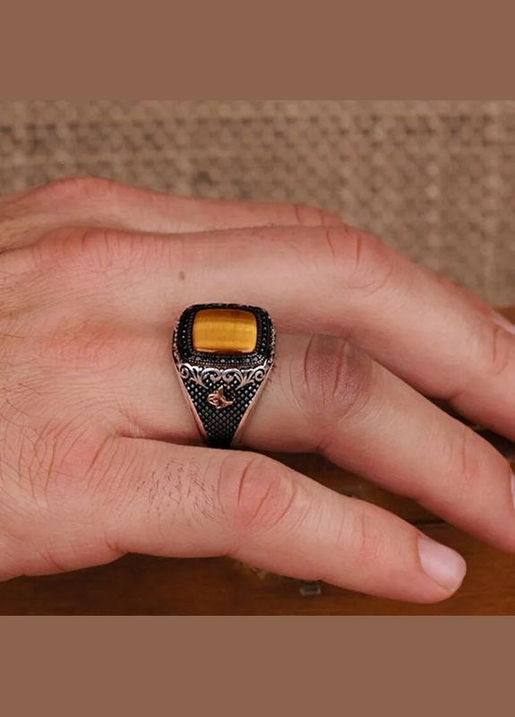 Ретро турецкое мужское кольцо ручной работы с большим красивым камнем размер 20 Fashion Jewelry (285110594)