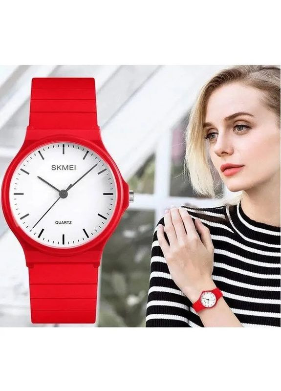 Годинники 1419RD Червоні кварцові жіночі стрілочні для повсякденного використання стильні ProDobro (367266222)