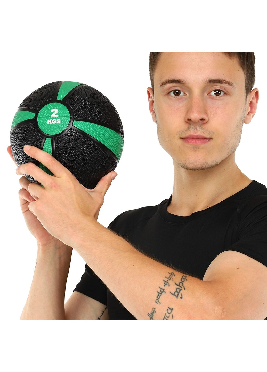 Медбол мяч медицинский Medicine Ball Зеленый-черный (вес 2 кг) FI-5122-2 Zelart (367617461)