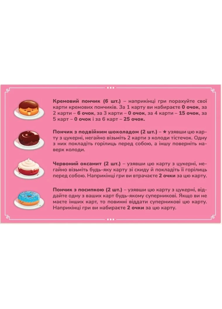 Увлекательная настольная игра: Пончевиль (Go Nuts for Donuts, Українською) Feelindigo (397871596)