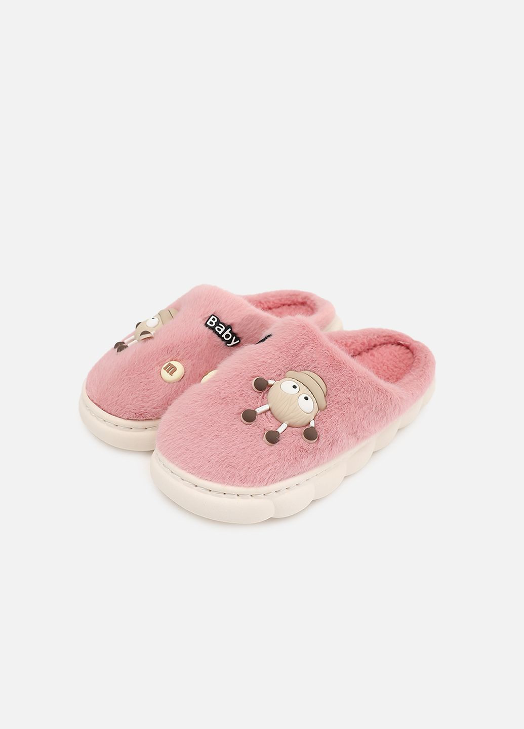 Капці домашні для дівчинки колір пудровий ЦБ-00277779 Yuki (342322693)