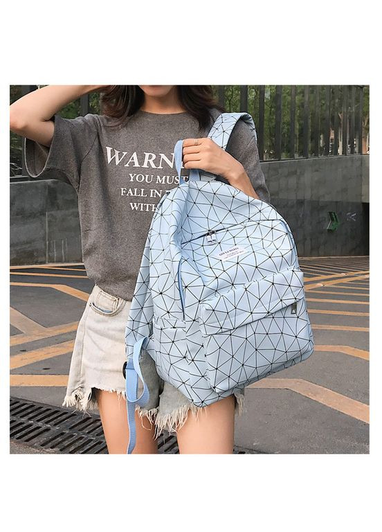 Міський жіночий блакитний рюкзак геометрія КиП (290683362)