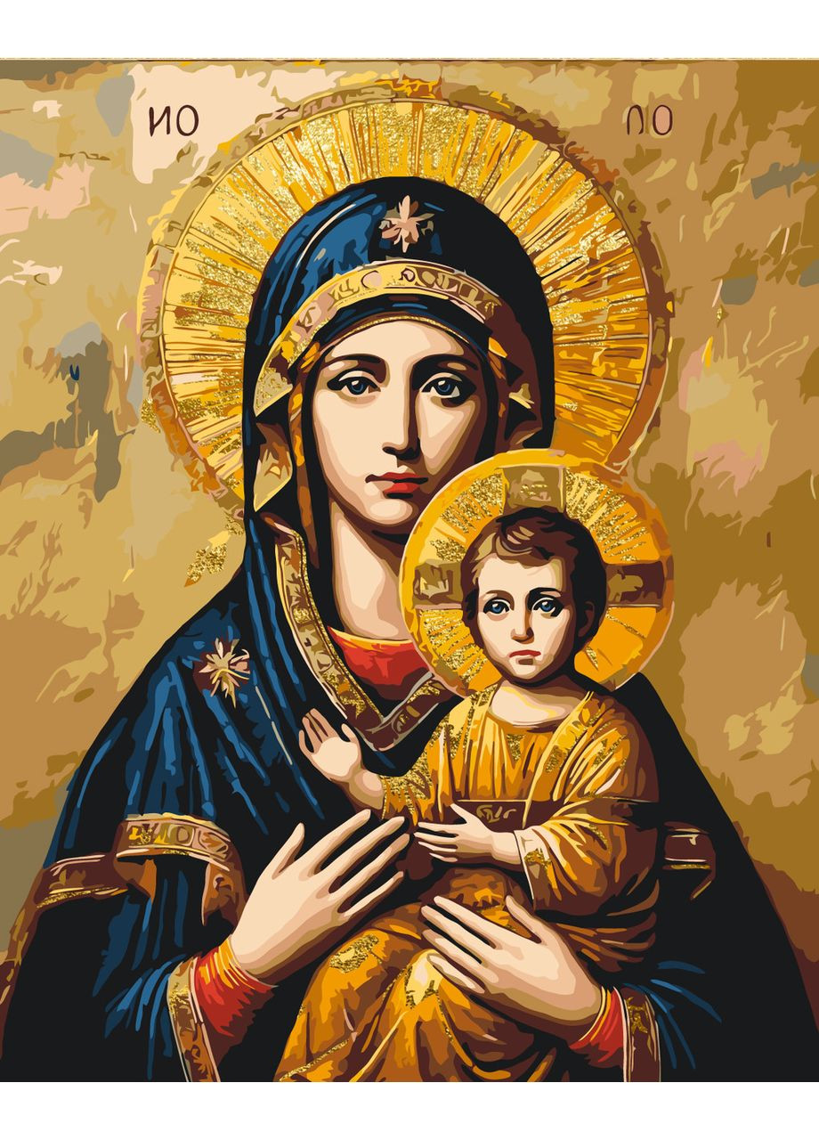 Картина за номерами Церква.Ікона Сонечко з барвами металік 40*50 см Оригамі LW 3431 Origami (351586929)