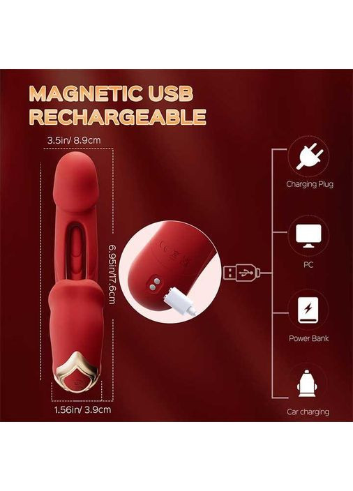 Вибратор для женщин многофункциональный Night Lover с 19 режимами 3в1 21 см фиолетовый Pretty Love (366665151)