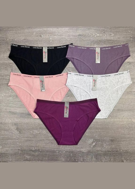 Женские бесшовные трусы из хлопка и вискозы с логотипом Love Secret No Brand Сліп (338221304)