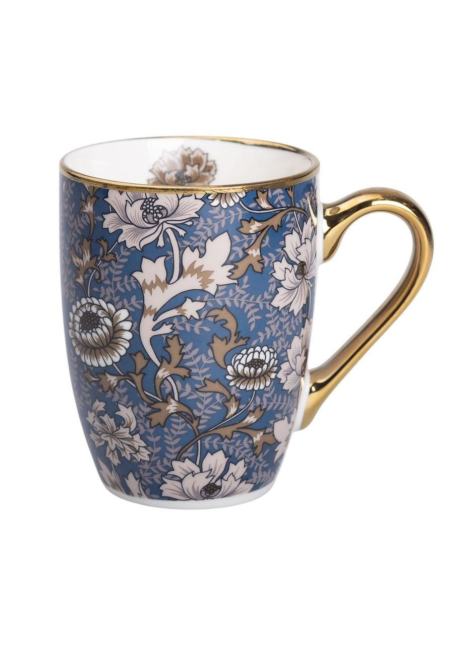 Керамическая кружка 400 (мл) с золотым ободком для чая и кофе No Brand (369472919)