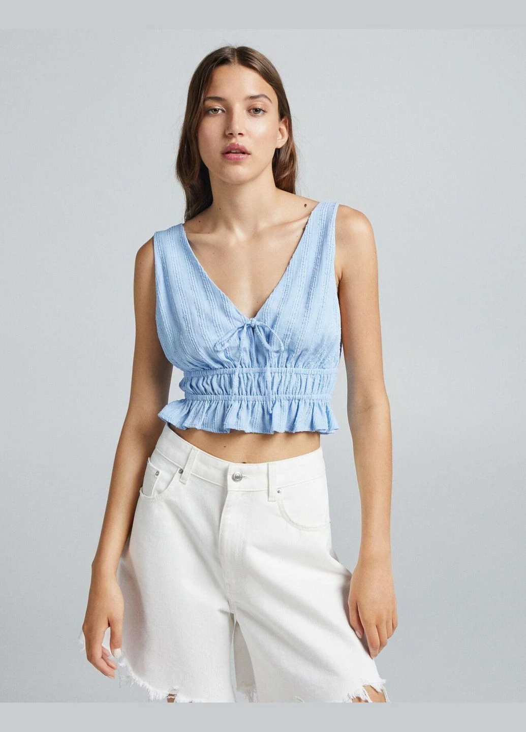 Топ лето,светло-синий, Bershka (297570021)