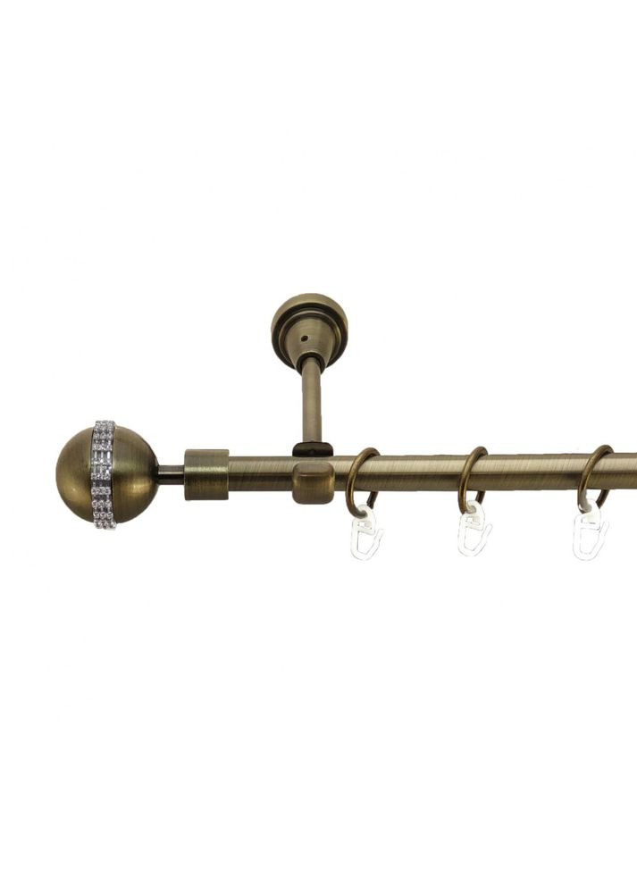 Карниз Авея металевий однорядний відкритий гладка труба Антик 16 мм 160 см (3327828) ORVIT (300845906)