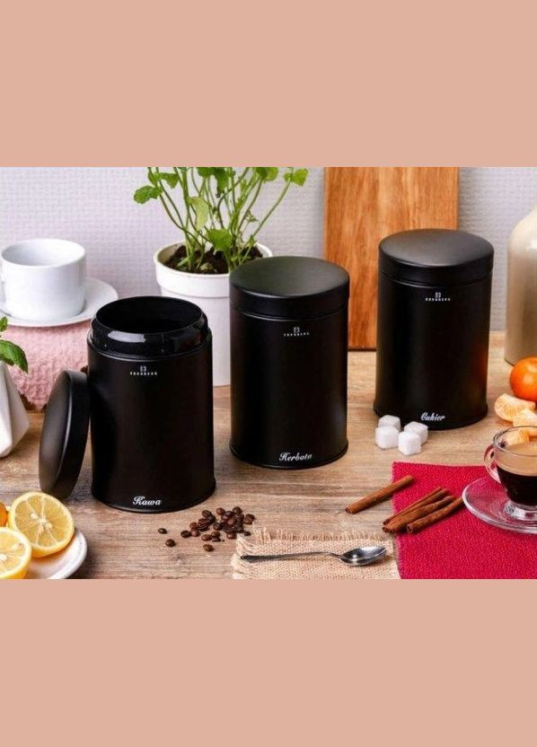 Набір банок для сипучих EB-142 11х16.3 см 3 предмети Edenberg (364765771)