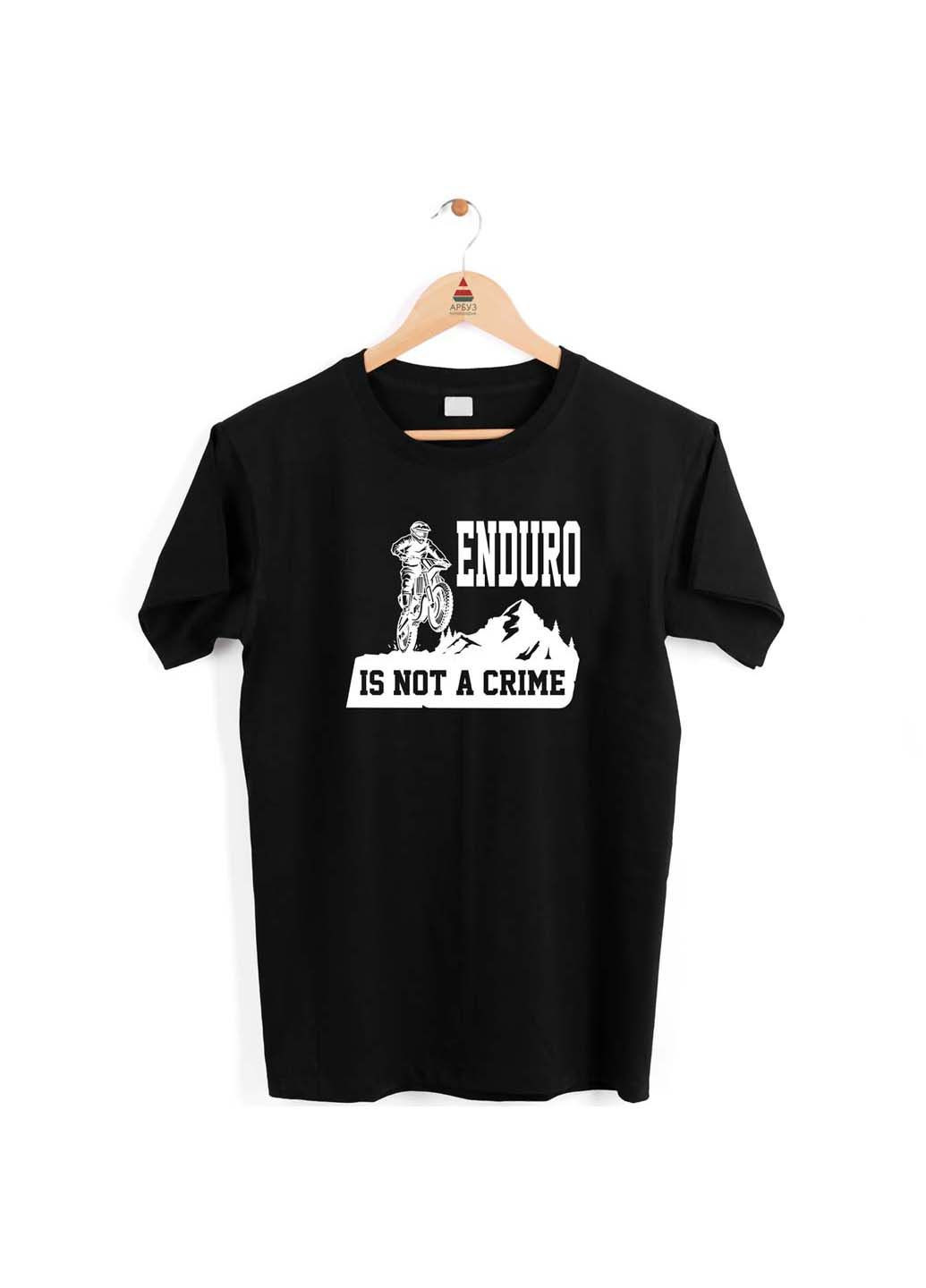 Черная футболка enduro is not a crime. enduro. эндуро. мотокросс Кавун
