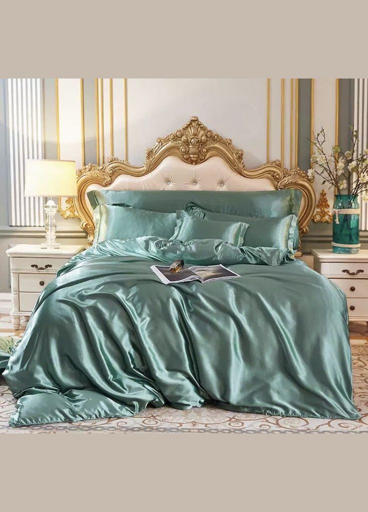 Атласное Семейное Ликер постельное белье 150х210см Moka textile (308071711)