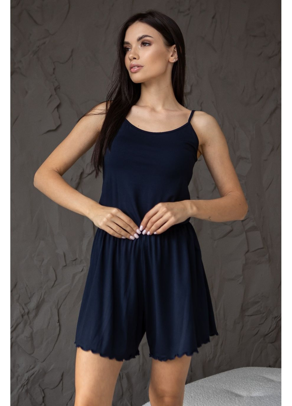 Синяя всесезон женская пижама базовая пс0330 синий MiaNaGreen