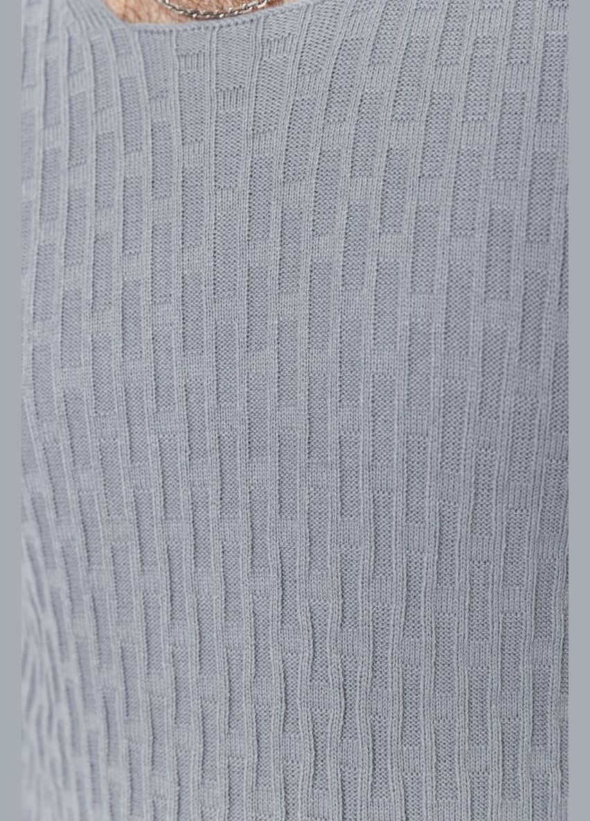 Серый демисезонный свитер мужской однотонный, цвет коралловый, Ager