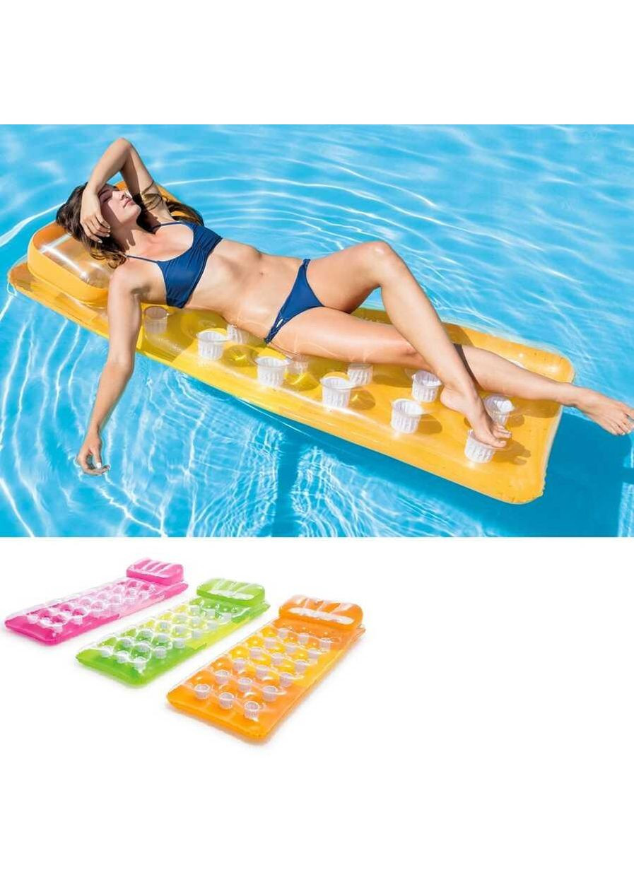 Надувной матрас для плавания оранжевый 188x71 см (58890) Intex (341264098)