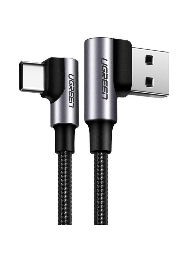 Дата кабеля USB 2.0 AM to USB-C 3.0m 3A 90° corner US176 (m496546) Ugreen USB 2.0 AM to USB-C 3.0m 3A 90° corner US176 black (367065432)