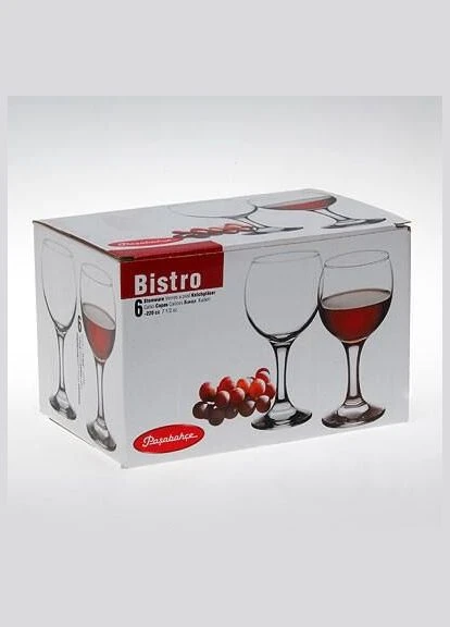 Набор 6 фужеров для вина Bistro 227мл 44412 Pasabahce (303634934)