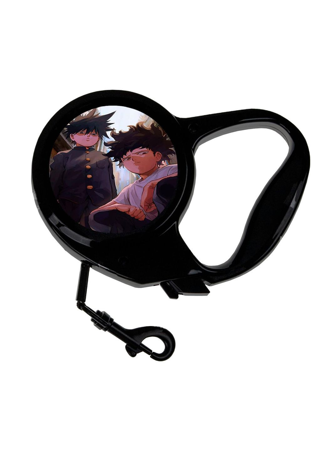 Повідець-рулетка для тварин із принтом Аніме Моб Психо 100 #0001 3 м чорний No Brand (309151968)