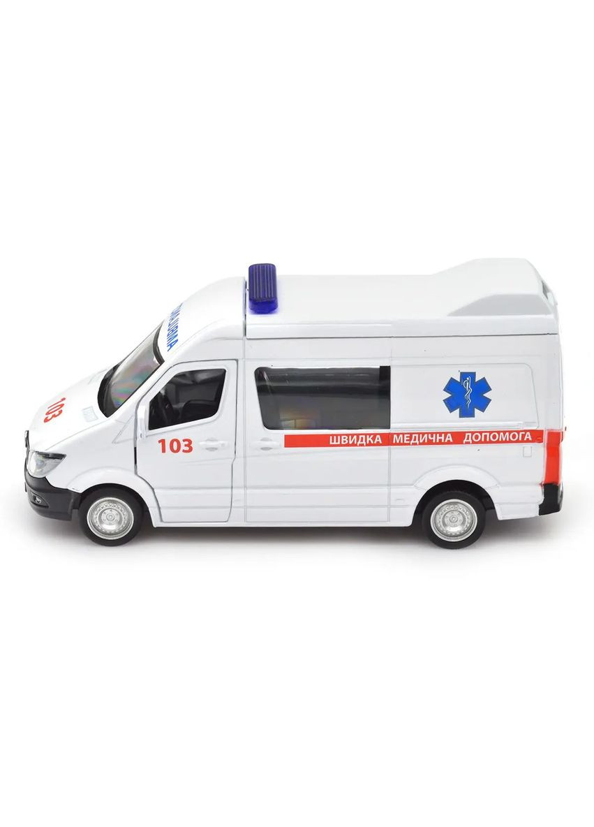 Автомодель Mercedes Benz Sprinter Швидка допомога, 1:32, білий () TechnoDrive 250344U (331860339)