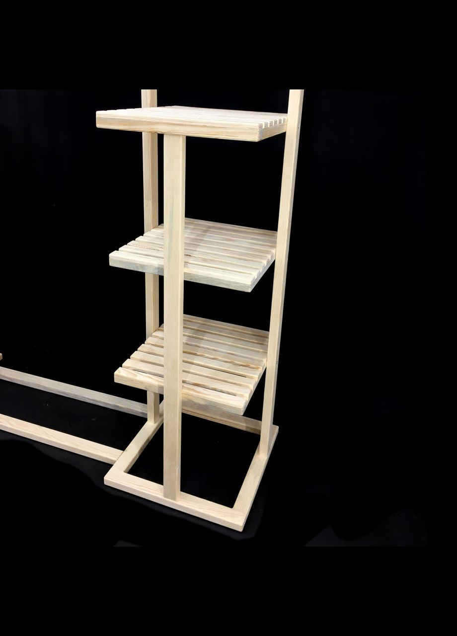 Стійка вішалка для одягу з дерева Каварна 160 бланже (СВГ-161001) No Brand (328080669)