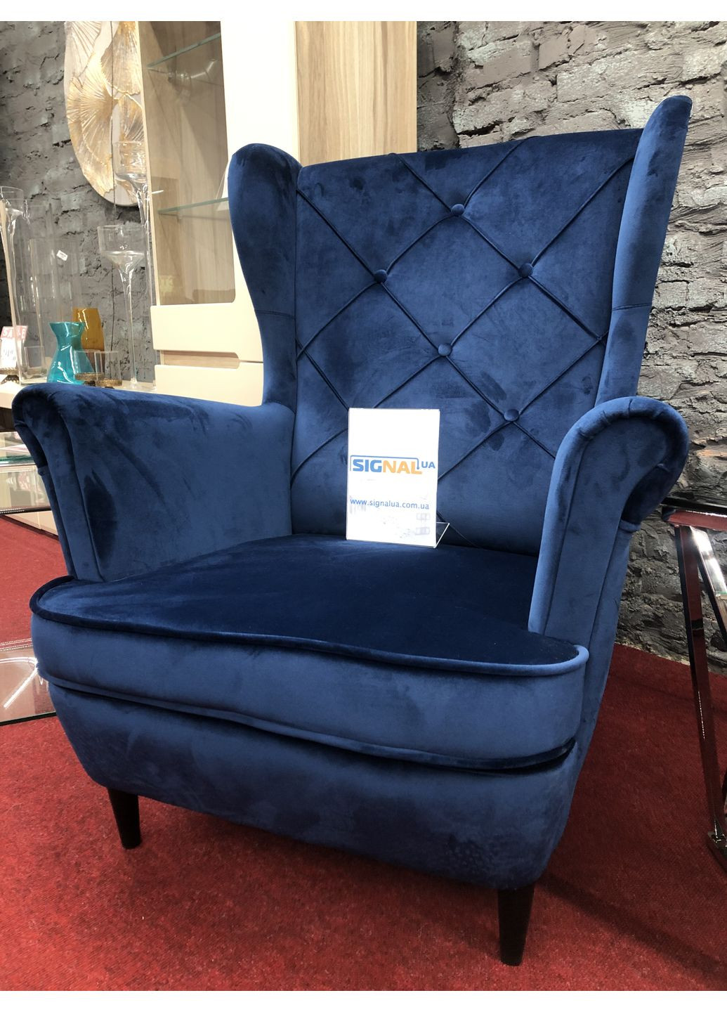 Крісло Lady Velvet Синій LADYV86 Signal (372178679)