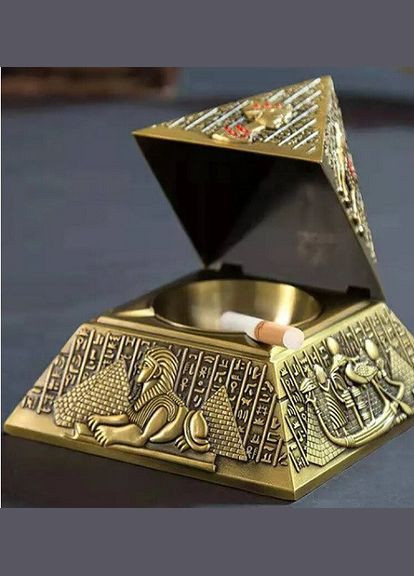 Настольная креативная оригинальная металлическая пепельница в форме Египетской пирамиды фараона No Brand (292260439)