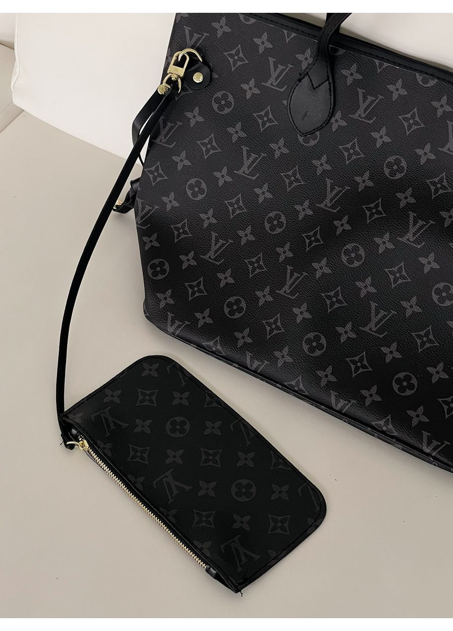 Сумка жіночаNeverfull чорний класичний шопер No Brand (369935143)