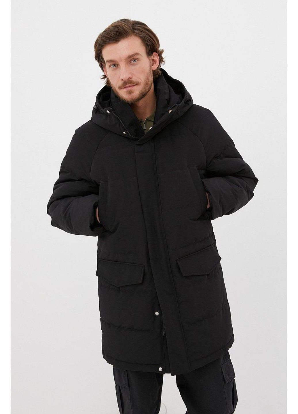 Чорний зимній Пуховик Finn Flare