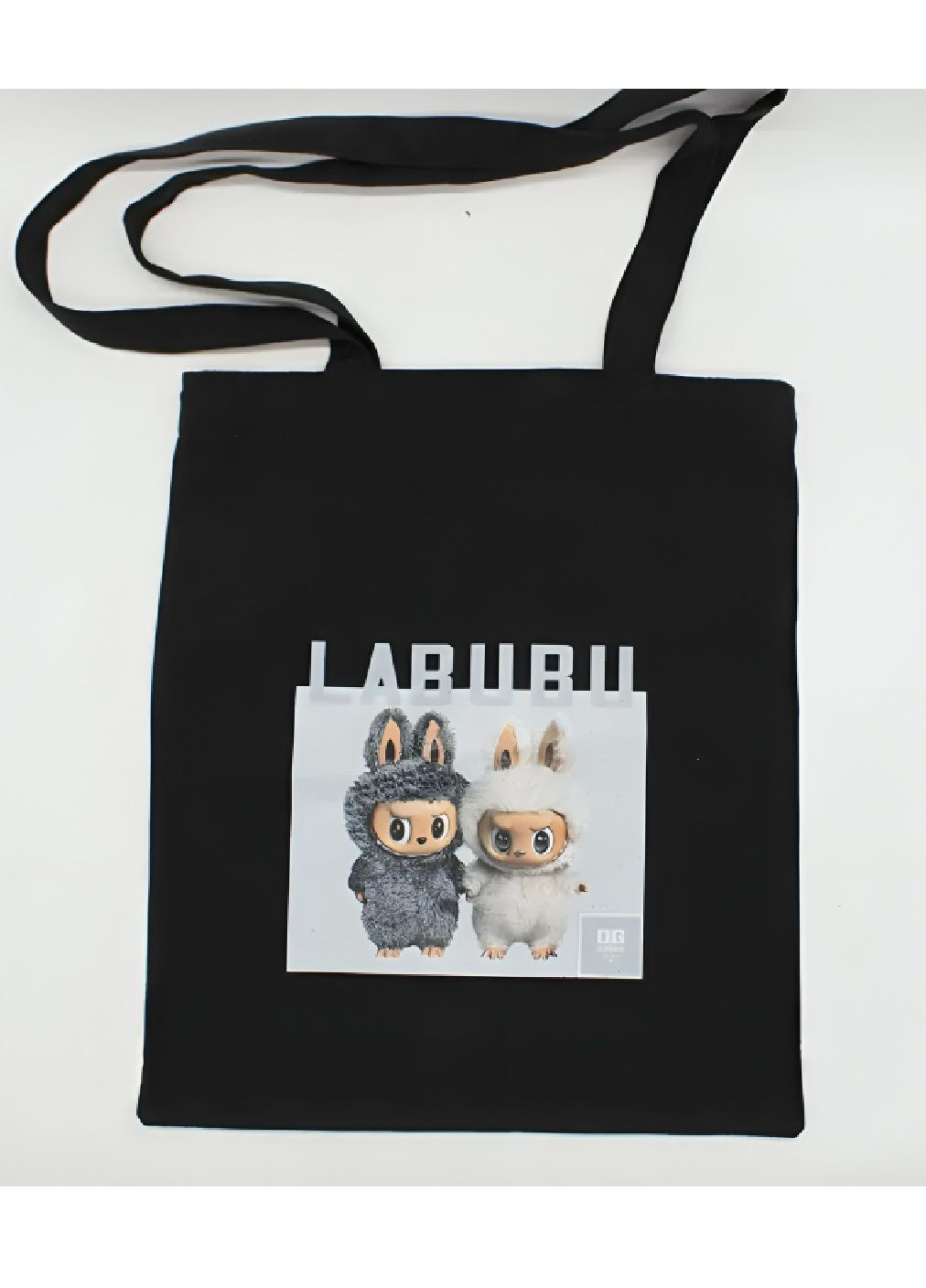 Дитяча шоппер на плече з двома ручками одним відділенням внутрішньою кишенею поліестер 15 л (480648-Prob) Лабубу чорна Unbranded (339402743)