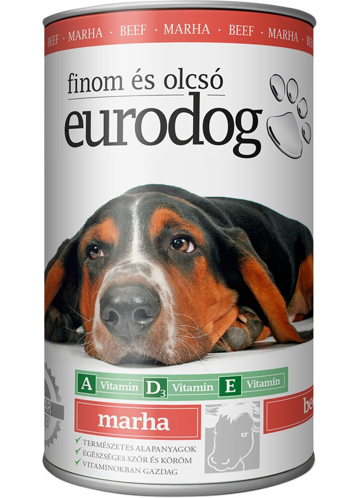 Влажный корм для взрослых собак всех пород с говядиной 415 г (5999886848040) EuroDog (279563633)